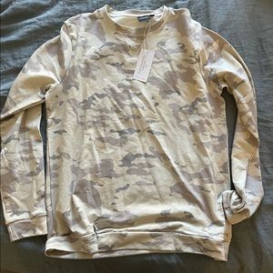 Neutral camo crew neck